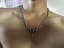 BJYL项链男士潮流嘻哈风男生锁骨链简约百搭吊坠男款钛钢卫衣配饰链子 实拍图