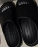 朴西新款EVA踩屎感厚底拖鞋女士居家室内情侣拖鞋男 黑色 44-45 实拍图