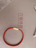 六福珠宝钢丝绳手绳转运珠配饰配件 约17.5cm-B4款玫瑰红3mm钢丝绳 实拍图