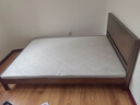 洛亚妮【24H云仓闪发】实木床100％纯实木1.5米单人床原木风主卧双人床 胡桃色床+5cm床垫 1.5米*2米 实拍图