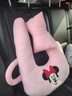 迪士尼Disney迪士尼儿童抱枕车载长途靠背垫子后排头枕大人睡觉神器 粉色米妮U型车载抱枕 送枕托 实拍图