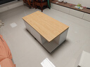 我爱川威可升降茶几餐桌两用现代简约家用客厅小户型多功能折叠移动茶几桌 包安装【木板面+白柜体】 120*60cm 实拍图