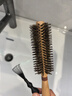 Creative art卷发梳子女男内扣梳猪鬃毛直发卷发梳木梳造型梳滚梳理发梳直纹款 实拍图
