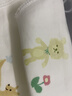 全棉时代婴儿隔汗巾纱布吸汗儿童宝宝开学幼儿园纯棉垫背小熊小鹿小猫3条 实拍图