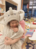 BABYGREAT婴儿浴巾儿童洗澡巾斗篷带帽子新生儿宝宝连帽包巾珊瑚绒吸水速干 实拍图