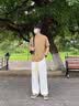 明星同款演唱会白色牛仔裤男cleanfit高级感直筒2026春夏休闲裤子 白色 K3391  XL 体重 80-95kg 建议 151-170斤 实拍图
