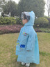 牧萌儿童雨衣带书包位男女童女孩加长全身学生雨披 蓝色赛车 XL 实拍图