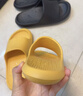 朴西新款EVA踩屎感厚底拖鞋女士居家室内情侣拖鞋男 黄色 39-40 实拍图