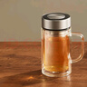 京东京造 茶杯 双层玻璃茶水分离泡茶咖啡杯子带把手大容量500ml 实拍图