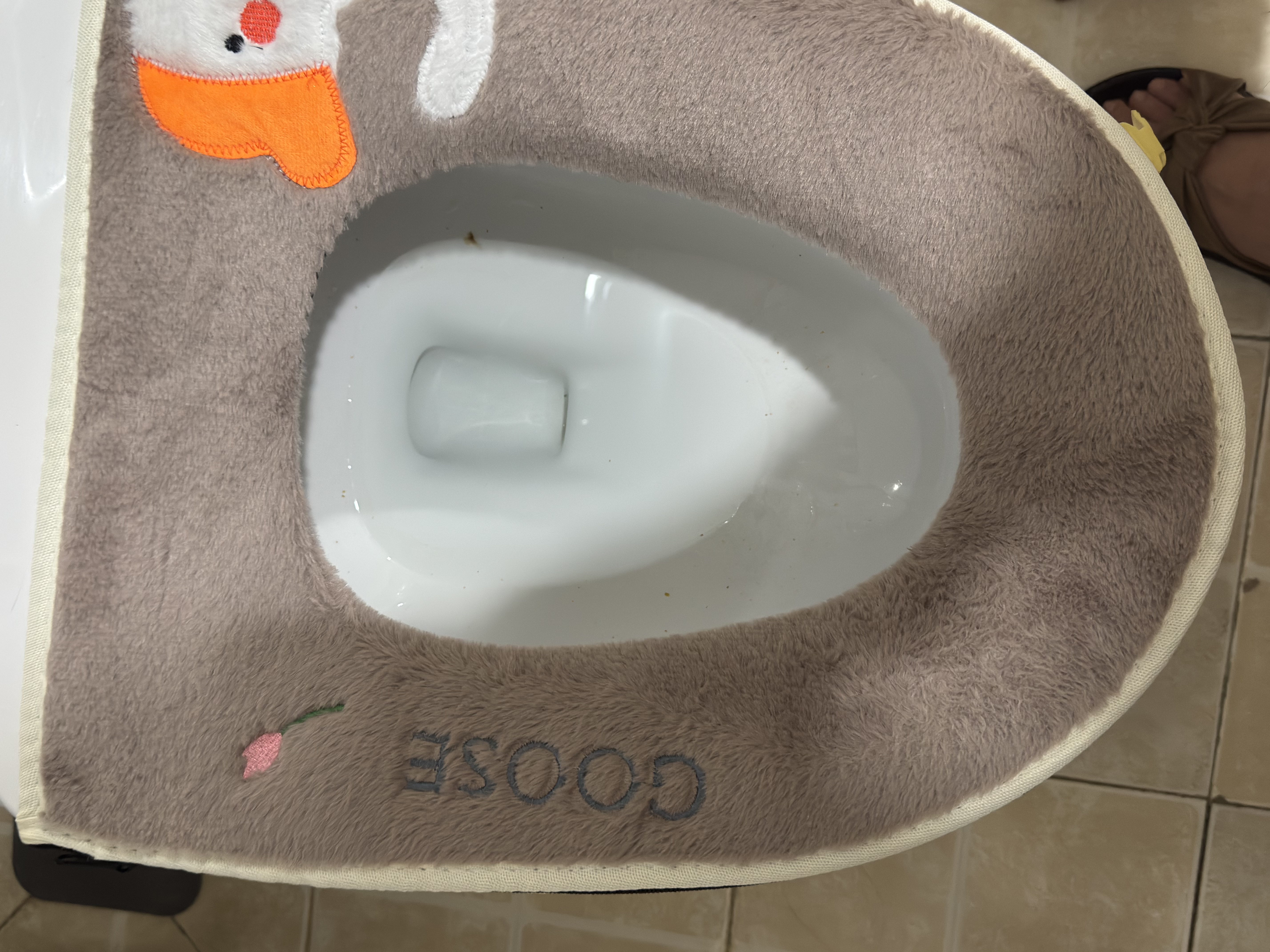 喜家家抗菌马桶垫坐垫秋冬季家用厕所防水坐便器圈四季通用加绒加厚 暖灰色【拉链款加绒加厚】 实拍图