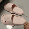 明星同款 高颜值2代萌鲨鱼厚底增高拖鞋防滑户外多巴胺拖鞋女士 粉色【建议拍大一码】 36-37 实拍图