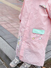 牧萌儿童雨衣带书包位男童女童女孩加长全身学生雨披 粉独角兽 4XL 实拍图