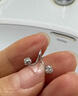 戚小米爆闪S形999足银针圆头耳钉女睡觉免摘耳环养耳洞螺丝拧扣耳饰品 【999银针】3mm双圆头耳钉一对 实拍图