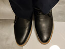 稻草人牛皮鞋男士商务休闲鞋男正装鞋德比鞋英伦舒适百搭耐磨平底 D16205 黑色 39 实拍图