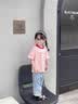 班喜迪女童短袖t恤夏季2026新款儿童半袖上衣洋气时髦宝宝衣服夏装童装 粉小猫 100 实拍图