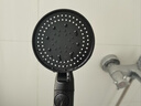 海立增压花洒喷头浴室洗澡淋浴头手持高加压莲蓬头黑色单头ZH241 实拍图