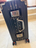 狄斯顿保罗  铝框行李箱男女新款拉杆箱万向轮拉杆箱大容量旅行箱登机密码箱 商务黑-加厚合金框【箱体可坐人】 20英寸 实拍图