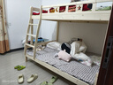 金柏栎 实木床 上下铺 小孩床 实木双人高低床母子床组合 双层床上下床 爬梯床+抽屉+上下床垫 店长推荐 上130下150长200 实拍图