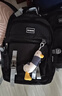 爱迪生发明家初中生书包大容量多隔层背包男女高中学生简约双肩包 K071-1 黑色 实拍图