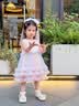 班喜迪女童连衣裙夏装2026新款宝宝公主裙周岁礼服小女孩儿童纱裙子夏季 粉色 【偏小，建议选大一码】 90 实拍图