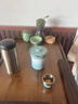 膳魔师（THERMOS）茶旅套装户外露营旅行茶具保温茶壶茶杯生日礼物TCMU-200LC 【升级涂层内胆-热卖推荐】豆青 实拍图