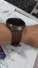 红昭愿适用华为手表表带真皮watch4 Pro watch3 GT6 GT5 GT4 GT3 GT2 Pro buds 46mm表盘男款时尚腕带 山茶棕【22mm接口】 适配：华为手表watch4/p 实拍图