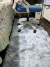 梦蜓长绒丝毛客厅地毯茶几卧室飘窗床边毯垫  简约银灰 70*160cm 实拍图