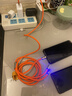 麦现120W快充线三合一数据线typec适用苹果华为vivoppo小米充电器三头车载6A超级快充安卓充电线一拖三 三合一套装【120W头+线】橙色 加粗版【1.8米】锌合金口 实拍图