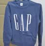 盖璞（GAP）男女装春款印花logo抓绒圆领卫衣合身上衣美版 灰蓝色 542214 M 美码 L亚洲码180/96A 【偏大，建议拍小一码】 实拍图