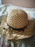 斯普琳遮阳帽子女夏天韩版潮海边防晒帽可折叠太阳帽渔夫帽大沿草帽编织 文艺系米色 实拍图