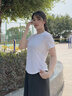 安踏（ANTA）零压速干T丨跑步T恤女士夏季羽毛球健身透气短袖训练运动上衣 【小蛮腰-亲肤速干】雪花白-7 M /女165 实拍图