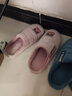 大嘴猴（paul frank）棉拖鞋女士秋冬季室内家居拖鞋毛绒保暖厚底棉鞋女款粉红260PF607 实拍图