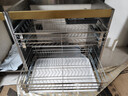 四季沐歌304不锈钢厨房拉篮橱柜抽屉式双层碗篮碗碟置物架柜内放碗架碗筷 【304不锈钢800柜体】亮银色加厚 实拍图