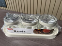 禧天龙玻璃调料盒调料瓶家用调料罐调味罐套装盐罐调味盒3件套带置物架 实拍图