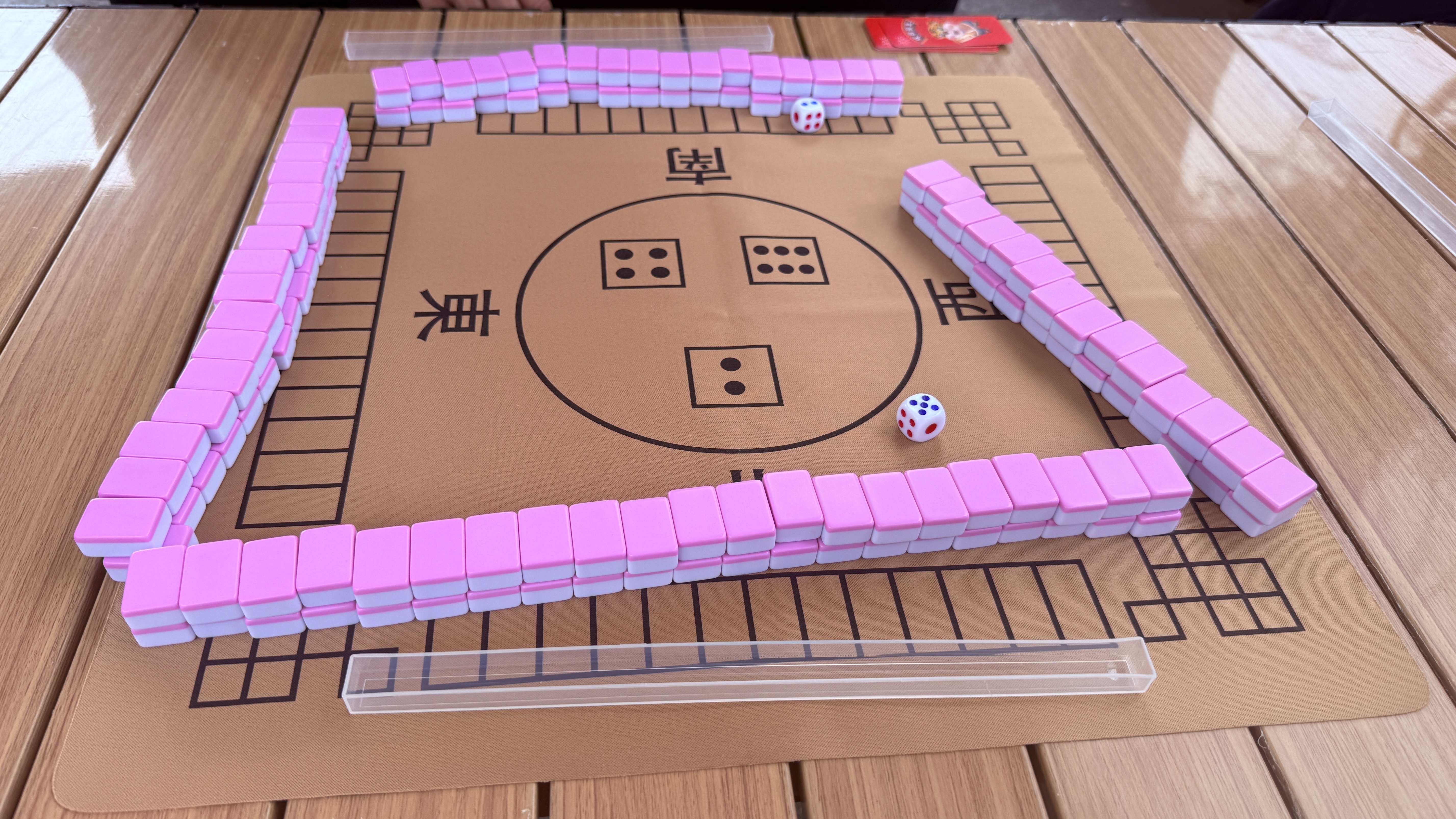 妙记麻将24mm迷你麻将牌 手搓mini小麻将校园宿舍旅游好物 樱花粉带包 实拍图