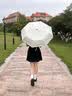 AILUKI日本雨伞遮阳女生小巧便携胶囊雨伞防晒伞女士防紫外线晴雨两用 浅粉色8骨加厚黑胶【赠送胶囊壳】 实拍图