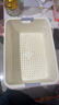 名创优品同款 杂物收纳筐塑料桌面收纳盒厨房橱柜零食玩具整理筐 奶油色高款特大号 36.5 * 25.5 * 14 实拍图
