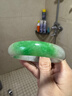 冰糯种阳绿正品翡翠手镯子老坑飘绿正圈冰种果绿礼品女款玉手镯子 58号 实拍图