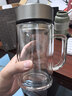 京东京造 茶杯 双层玻璃茶水分离泡茶咖啡杯子带把手大容量500ml 实拍图