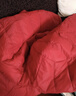 鸭鸭（YAYA）佟丽娅同款轻薄羽绒服女新款秋冬季休闲短款连帽轻便韩版排骨外套 中国红色 2XL 实拍图