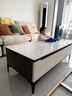 白蚁 岩板轻奢茶几电视柜组合现代简约小户型家用客厅伸缩茶几桌 1.3米4抽茶几（实木板＋岩板） 实拍图