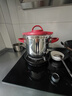 膳魔师高压锅压力锅单手开合安全防爆304不锈钢灶具通用年会礼品送礼 勃艮第红-黄金容量+蒸屉 22cm 6L 实拍图