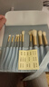 蓝桥10化妆刷套装初学者散粉腮红遮瑕粉底眼影刷子全套工具超软毛 10支蓝桥套刷+蓝桥包 1件 实拍图