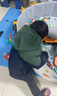 新款儿童罩衣防水防脏防风中大童羽绒服护衣男女宝宝外穿画画冬季 军绿拼藏青色（精品防水牛津布） 110码（建议身高95-105厘米） 实拍图