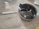 炊大皇 有钛平底锅 304不锈钢煎锅不粘锅可用铁铲蜂窝纹电磁炉煎锅26cm 实拍图