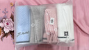 洁丽雅（Grace）纯棉绣花洗脸巾简约素雅面巾擦脸洁面毛巾四条装 红*兰*白*灰 实拍图