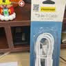 品胜（PISEN） 三合一数据线多头usb多功能数据车载充电线一拖三适用iphone15/16苹果安卓 【经典款0.6米】白色 实拍图
