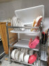 奥的 304不锈钢碗架沥水架洗放碗碟架厨房置物架台面收纳架碗筷收纳盒 三层全套（加粗全新升级款） 实拍图