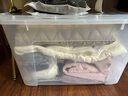 禧天龙塑料衣物收纳箱杂物整理箱110L 透明色  2个装 带轮 实拍图