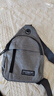 运动跑步包男休闲斜挎包手机包防泼水健身包女单肩包 灰色 实拍图